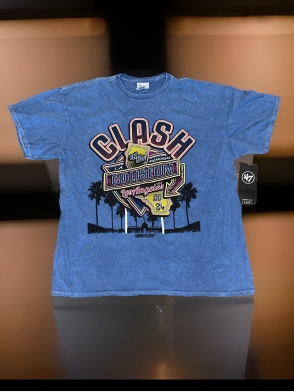 Vintage Official licensed NASCAR Clash Coliseum Graphic Tee Blue - 47 Brand NWT
